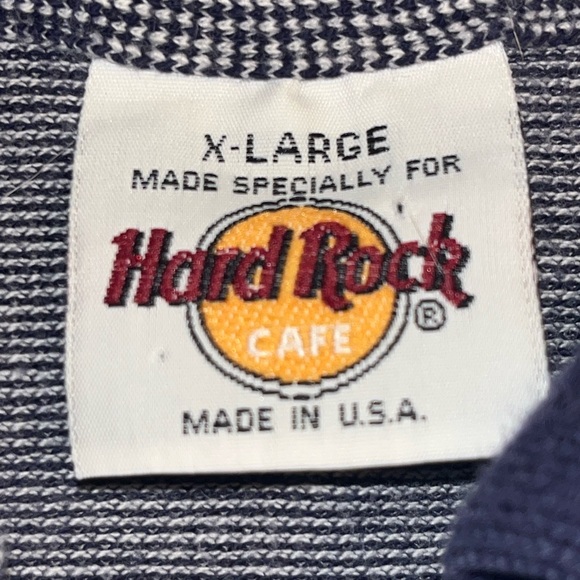 VINTAGE Hard Rock Cafe Maui Polo Shirt Adult Large Gray Blue Logo Casual Men's - Picture 3 of 3